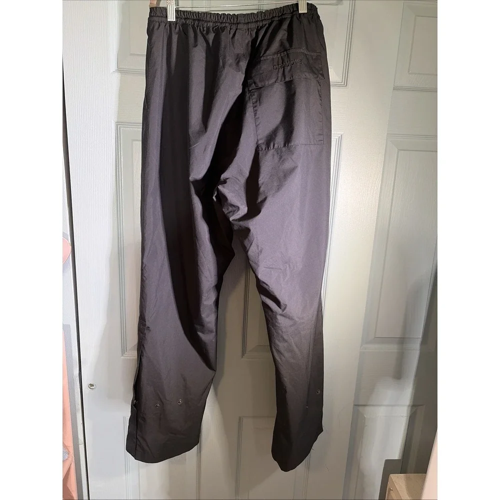 FootJoy DryJoys Golf Rain Pants Men Medium Black Waterproof Windbreaker Trousers